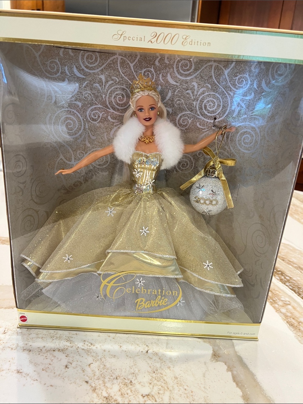 Barbie 2000 Holiday Gold and White Celebration Doll by Barbie